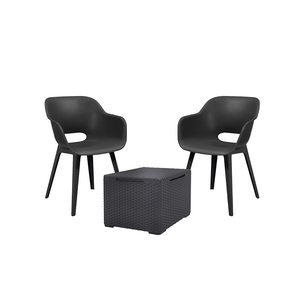 Curver Akola Balcony grădină mobilier set vigo cu masă grafit