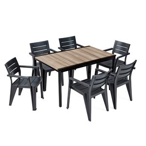 Curver Amari 6+1 set mobilier de grădină cenușă-grafit