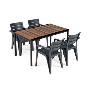 Curver Amari 4+1 set de mobilier de grădină nuc-grafit