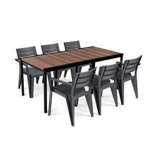 Curver Amari Large 6+1 set de mobilier de grădină nuc-grafit