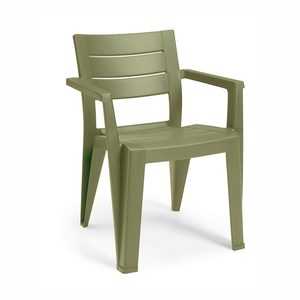 Curver Scaun de grădină din plastic cu brațe Julie, verde cedru