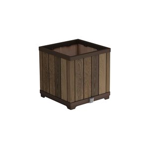 Curver Cutie decorativă pătrată pentru flori din plastic, 61 L, nuc