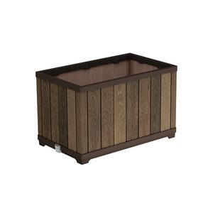 Curver Cutie decorativă pentru flori din plastic, în formă de cărămidă, 81 L, nuc