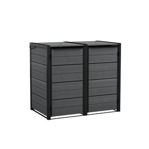 Curver Coș de gunoi ascuns pentru exterior, gri, 240 l