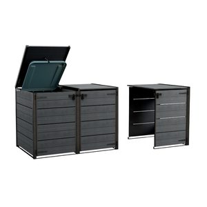 Curver Coș de gunoi ascuns pentru exterior - element suplimentar 240 L gri