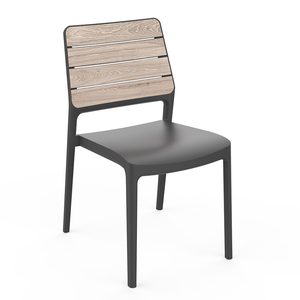 Curver Scaun de grădină din plastic Porto, culoare frasin-grafit