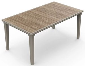 Curver Masă de grădină din plastic Deco Futura, culoare frasin-cappuccino