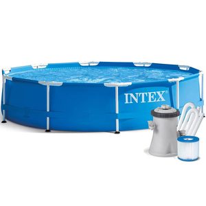 Piscina cadru metalic Intex 28202NP, 305x76 cm, 4500 litri, rotunda, cu pompa de filtrare