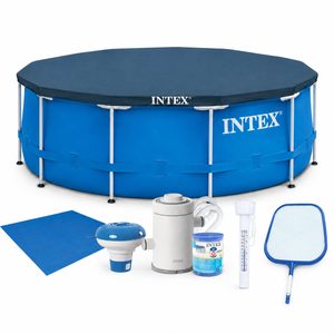 Piscina cadru metalic Intex 28212NP, 366×76 cm, 6.500 litri, cu toate accesoriile