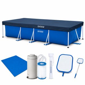 Piscina cadru metalic Intex 28274NP, 450x220x84 cm, 7.100 litri, cu toate accesoriile