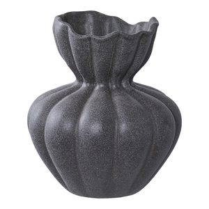 House Nordic Vază, ceramică, negru ø17,2x19,4 cm