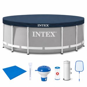Piscina cadru metalic Intex 26712NP Prism Frame, 366x76 cm, 6.500 litri, cu toate accesoriile
