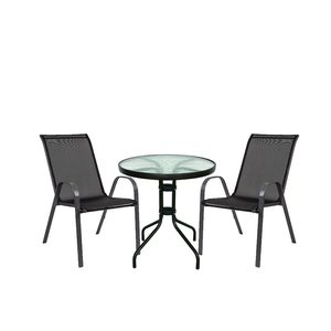 Set mobilier de grădină Largo pentru balcon, negru