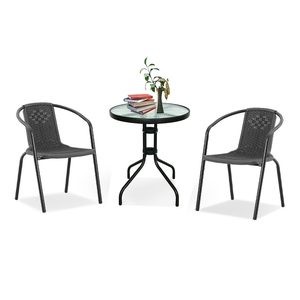 Set mobilier de grădină pentru balcon Marie, negru