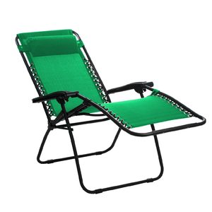 Mirpol Șezlong pliabil Deluxe verde cu pernă