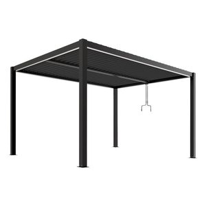Mirpol Pergola LUXE 4x4m antracit cu iluminare LED