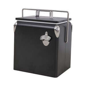 Mirpol Ladă frigorifică retro metalică Tourist, 13 l, neagră