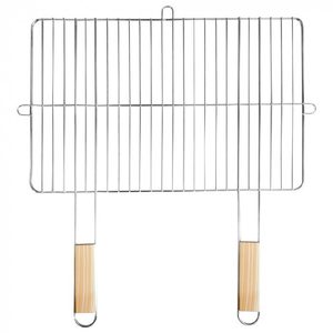 Mirpol Grilaj pătrat cu mâner din lemn 57x51 cm