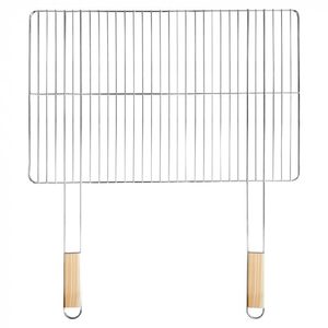 Mirpol Grilaj pătrat cu mâner din lemn 69x60 cm