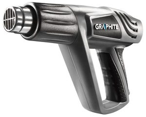 Graphite PISTOL DE CĂLDURĂ 2000W, TERMOSTATIC I: 25C, II: 80-600C, III: 80-600C, ÎN CUTIE CU 5 ACCESORII, GRAFIT