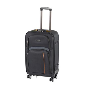 Valiză moale TraveLux Light de dimensiuni medii, 68x45x25 cm, neagră