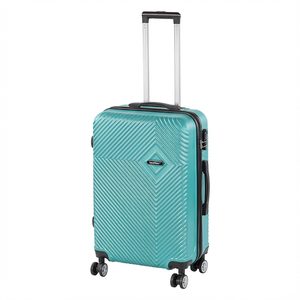 Valiză medie TraveLux Pro cu carcasă rigidă, 68x45x25 cm, albastru lagună