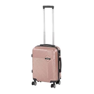 Bagaj de mână TraveLux Pro cu carcasă rigidă și roți detașabile, 40x30x20 cm, roz-auriu