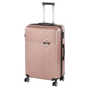 Valiză mare TraveLux Pro cu carcasă rigidă, 76x50x29 cm, roz-auriu
