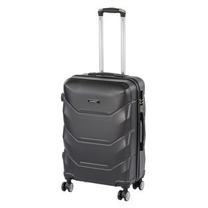 Valiză TraveLux Max de dimensiuni medii, cu carcasă rigidă, 68x45x25 cm, negru