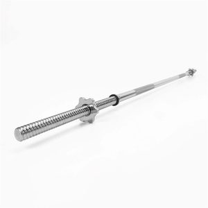 Bara haltera pentru greutati, 180 cm, diametru 28 mm, otel cromat, incarcare maxima 160 kg, argintiu