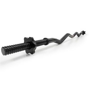 Bara haltera curbata Z pentru greutati 120 cm, diametru 25 mm, otel, incarcare maxima 140 kg, negru