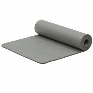 Saltea fitness antiderapanta din NBR, 183x61x1 cm, cu curea transport, gri