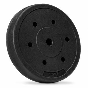 Disc greutate haltera, 20 kg, umplutura bitumica, invelist PP, 29 mm, negru
