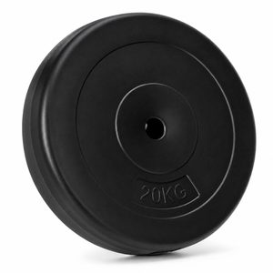 Disc greutate haltera, 20 kg, umplutura bitumica, invelist PP, 31 mm, negru