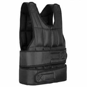 Vesta fitness cu greutati 10 kg, umplutura reglabila din nisip fier, 58x40 cm, negru