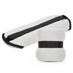 Greutati pentru incheietura mainii si glezna 2x1 kg, neopren si nisip fier, 28x11 cm, gri