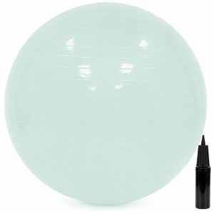 Minge pentru fitness 65 cm, antiderapanta, cu pompa inclusa, maxim 150 kg, verde menta