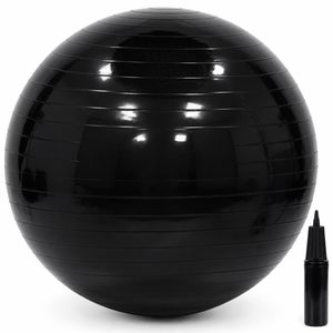Minge pentru fitness 85 cm, antiderapanta, cu pompa inclusa, maxim 150 kg, negru