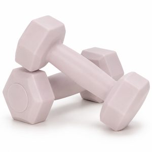 Set gantere hex 2x0.5 kg, bitum cu invelis rezistent PP, roz
