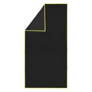 Prosop cu uscare rapida 100x180 cm, microfibra 200 GSM, cu husa transport, negru