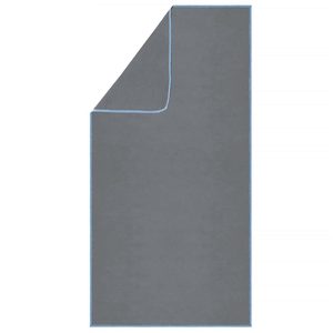 Prosop cu uscare rapida 100x180 cm, microfibra 200 GSM, cu husa transport, gri