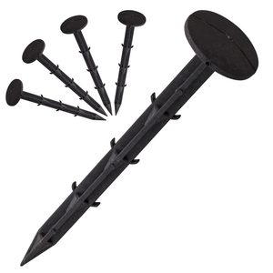 Set 50 cuie plastic fixare folii, tip ancora harpon, 150×32 mm, negru