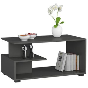 Masuta de cafea, PAL laminat, 90x51x45 cm, gri grafit