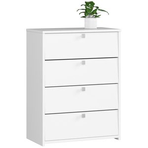 Dulap pantofi RUBIN 4 niveluri, cu usi rabatabile, PAL laminat 16 mm, 66x36x85 cm, alb mat