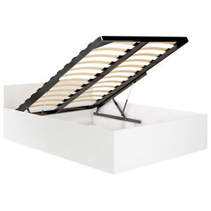 Somiera metalica rabatabila pentru pat 140x200 cm cu pistoane gaz, 26 lamele, cadru rezistent, negru