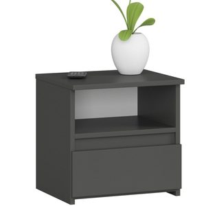 Noptiera cu 1 sertar, PAL laminat 16mm, 40x35x40 cm, gri