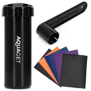 Kit reparatie pentru placa SUP, 5 petice, cheie supapa, cutie depozitare plastic