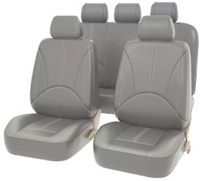 Set 11 huse scaun auto UNIVERSALE din piele ecologica GRI, AVX-AG338G