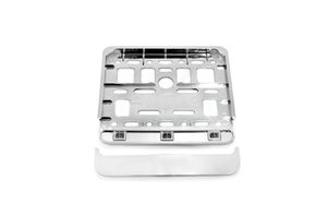 Suport numar inmatriculare cromat pentru scooter 11.4 x 14cm