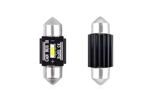 Set becuri auto cu LED CANBUS sofit compatibil C5W 1 SMD 31mm Alb 12/24V, destinat competitiilor auto sau off-road